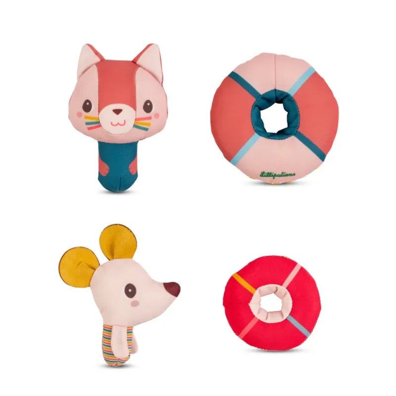 Lilliputiens set de juguetes de baño Jeanne the Cat y Nina la ratona 6m+