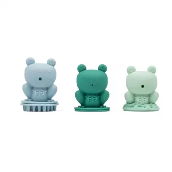 Lilliputiens set sensorial de juguetes de baño 3 ranas 9m+