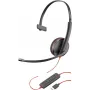 Poly Blackwire C3210 USB-C - serie 3200 - auricular monoaural on-ear con cable y micrófono con cancelación de ruido - negro