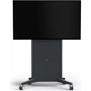 SMS Presence Carro móvil motorizado para pantalla LCD/táctil, con cerradura, gris oscuro, tamaño de pantalla hasta 213 cm (84