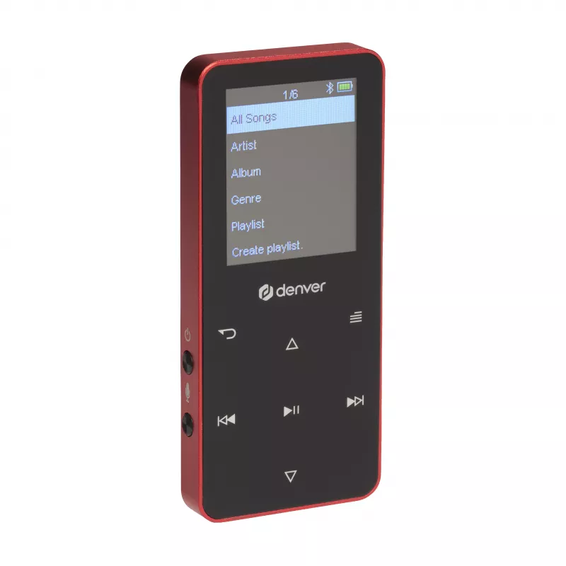 Denver MP-1830R reproductor MP4 con Bluetooth, pantalla de 1,8 pulgadas, 4GB, rojo