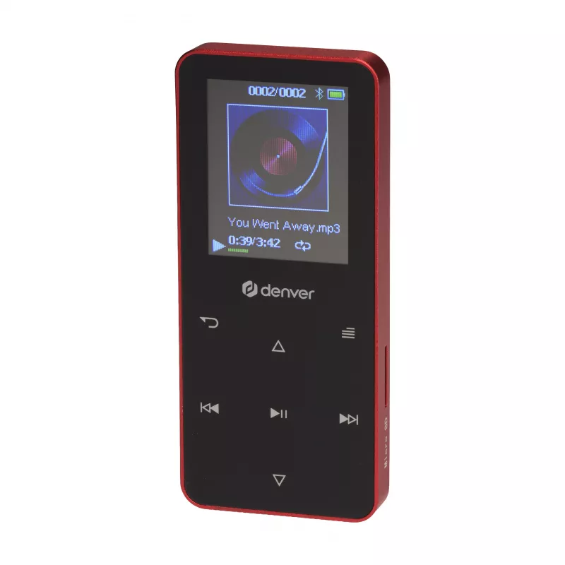 Denver MP-1830R reproductor MP4 con Bluetooth, pantalla de 1,8 pulgadas, 4GB, rojo