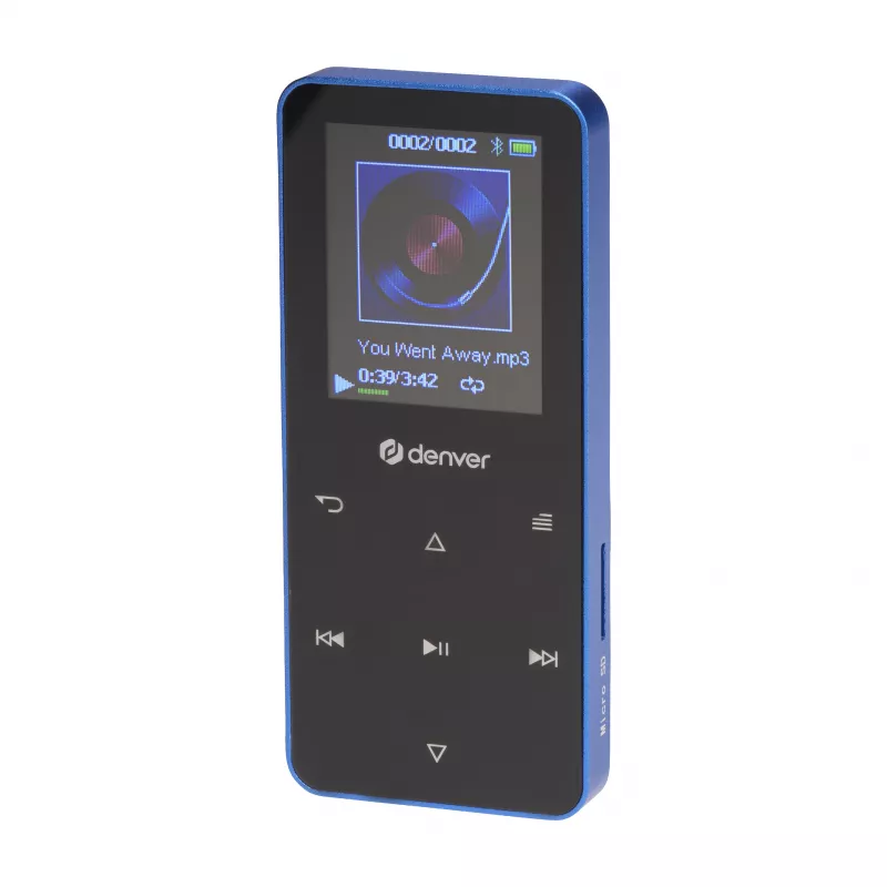 Denver MP-1830BU reproductor MP4 con Bluetooth, pantalla de 1,8 pulgadas, 4GB, azul