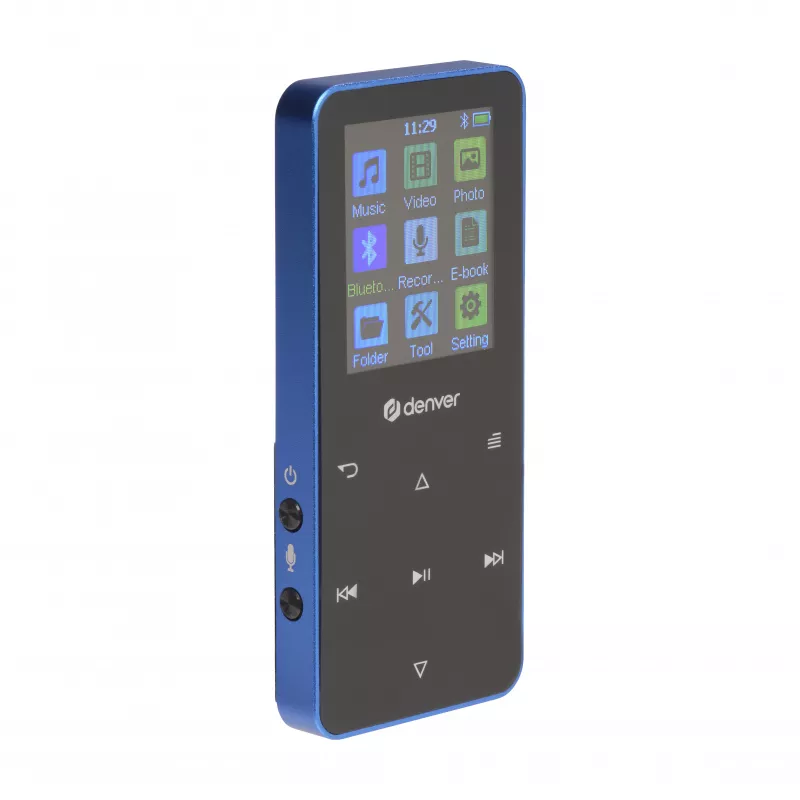 Denver MP-1830BU reproductor MP4 con Bluetooth, pantalla de 1,8 pulgadas, 4GB, azul