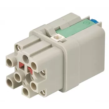 HARTING Han Q12-F-QL Insert de hembra, 12 contactos, conexión Quick-Lock, 1,5 mm²