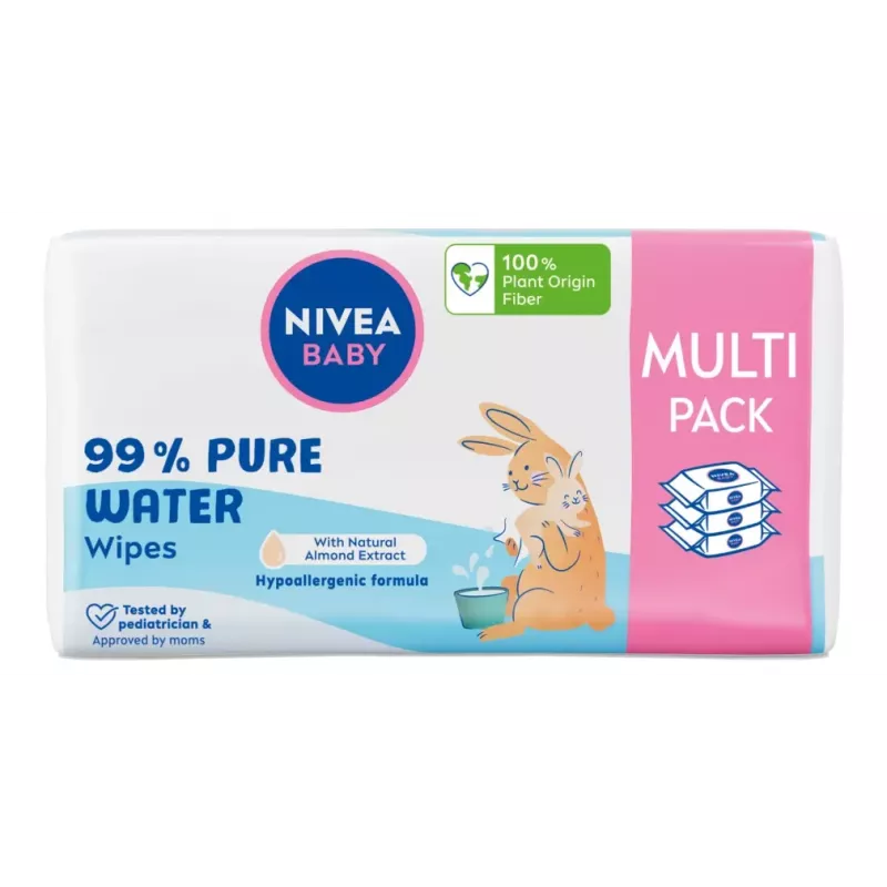 NIVEA Baby Pure Water toallitas húmedas 3x57