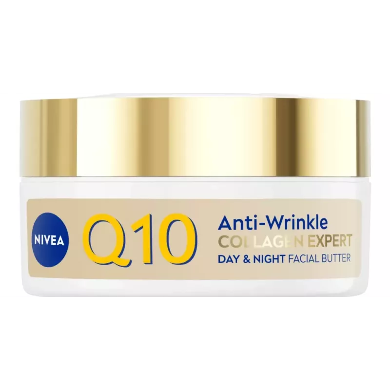 NIVEA Q10 Anti-Wrinkle Collagen Expert manteca facial, cuello y escote día y noche 50ml