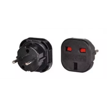 iLike Adaptador de cargador UK/EU Negro