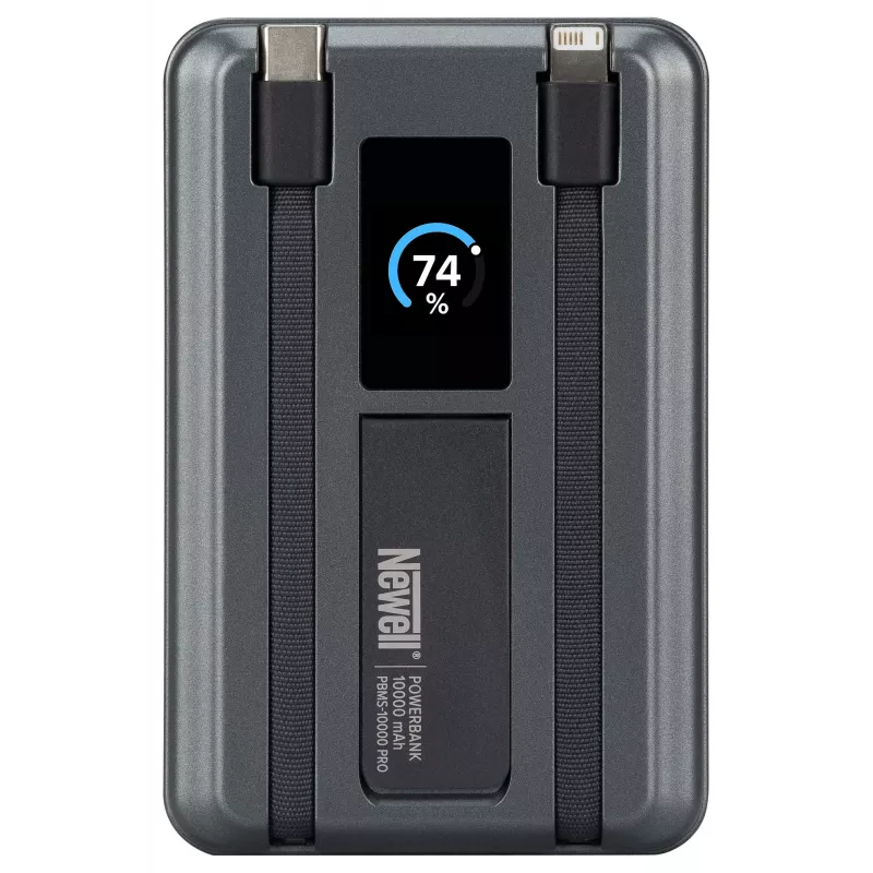 Powerbank Newell MS-10000 Pro MagSafe 10000 mAh Lightning, USB-C - Gris