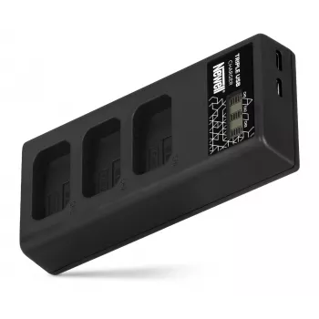 Cargador de batería de triple canal Newell CD-USB-C para Sony NP-FW50