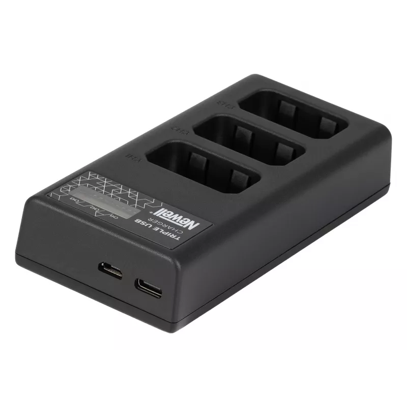 Cargador de batería de triple canal Newell CD-USB-C para Sony NP-FW50