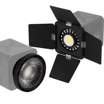 Kit de viseras y lente de enfoque Mini Bowens Newell para lámpara LED Tara