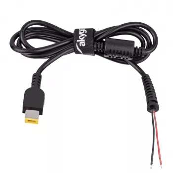 Akyga AK-SC-10 cable de alimentación DC Slim Tip para fuente de alimentación de portátil, 1,2 m, negro