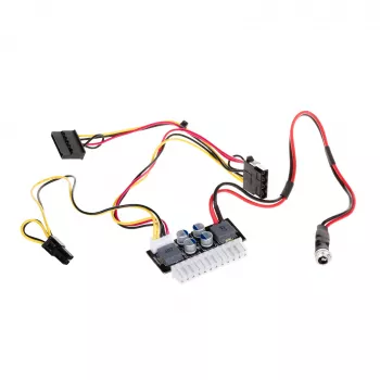 Akyga AK-CA-38 adaptador de fuente de alimentación PICO-PSU DC/ATX, 120 W, entrada 12 V DC, ATX 24 pines, P4, SATA, Molex