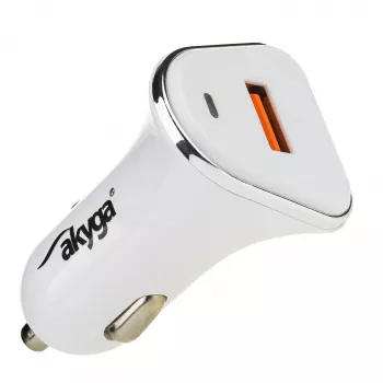 Akyga AK-CH-07 cargador de coche 12/24V 18W USB-A Quick Charge 3.0 5-12V / 1.5-3A blanco
