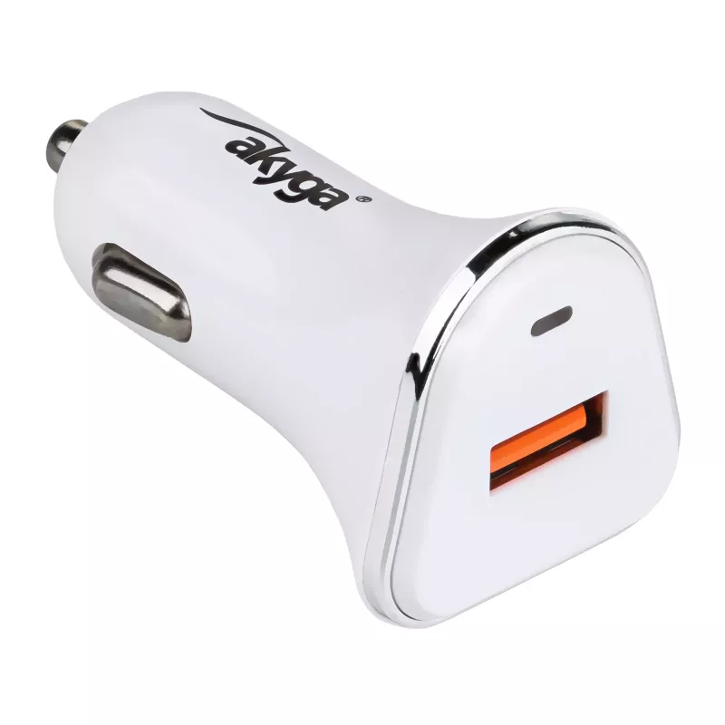 Akyga AK-CH-07 cargador de coche 12/24V 18W USB-A Quick Charge 3.0 5-12V / 1.5-3A blanco