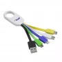 Akyga AK-AD-51 llavero con cable de carga USB 5 en 1, USB-A a USB-C / Micro-USB / Mini-USB / Lightning