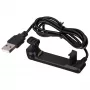 Akyga AK-SW-19 Cable de carga USB con clip para Garmin Forerunner 220, 1 m, negro
