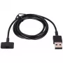Akyga AK-SW-23 Cable de carga USB magnético para Fitbit Ionic, 1 m, negro