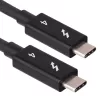 Akyga AK-USB-33 Cable USB-C a USB-C Thunderbolt, 40 Gbit/s, 100 W, 0,5 m, negro