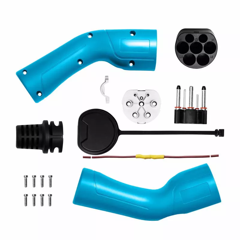 Akyga AK-SC-E03 Conector de carga de VE Tipo 2, monofásico, 32 A, azul