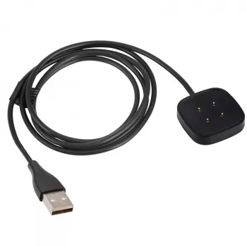 Akyga AK-SW-27 Cable de carga USB magnético para Fitbit Versa 3 / Sense, 1 m, negro