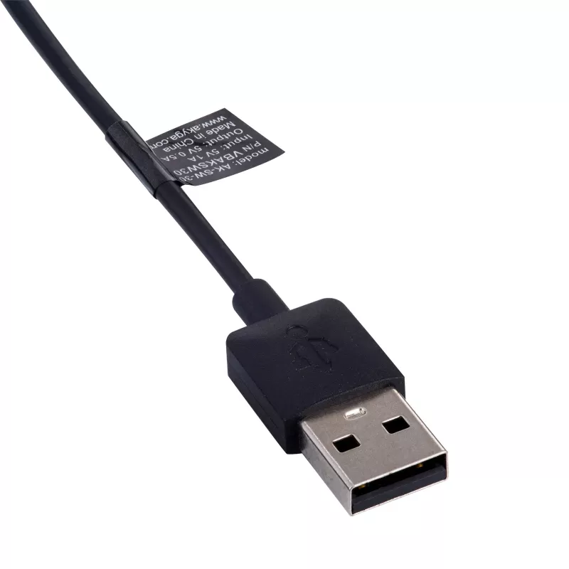 Akyga AK-SW-30 Cable de carga magnético para Amazfit Cor A1702, USB-A, 1 m, negro