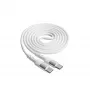 Akyga AK-USB-40 Cable USB-C a USB-C, USB 2.0, 60 W, 1 m, blanco