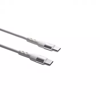 Akyga AK-USB-40 Cable USB-C a USB-C, USB 2.0, 60 W, 1 m, blanco