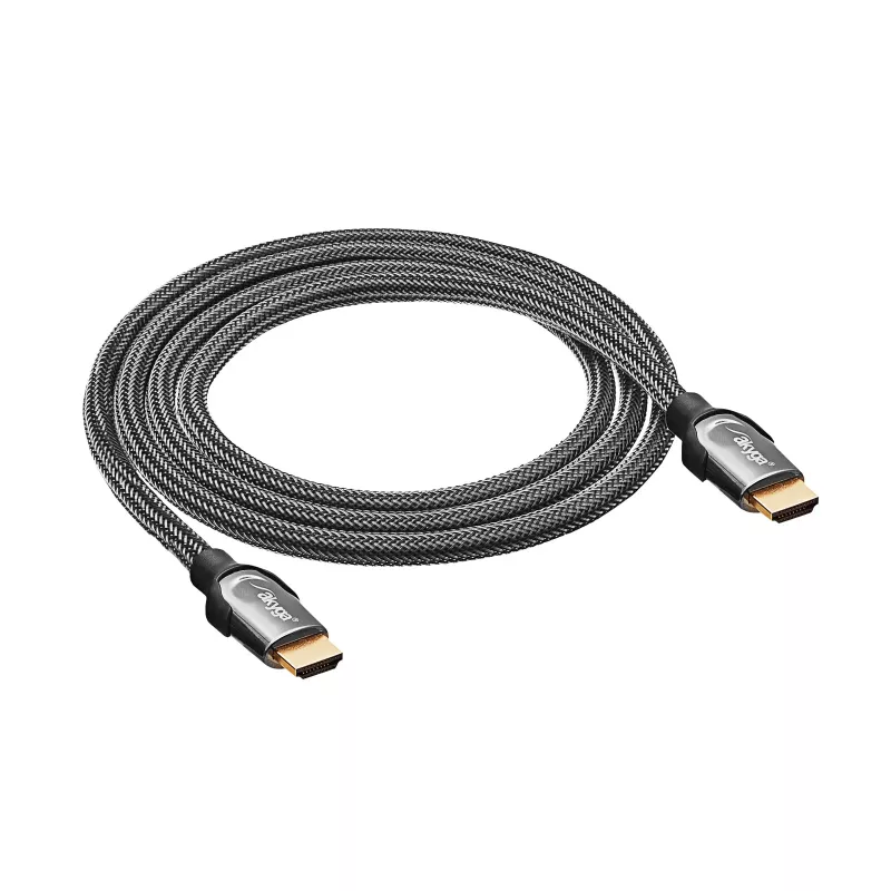 Akyga AK-HD-15S Cable HDMI 2.1, apantallado, cobre, trenzado, 48 Gbit/s, 8K@60Hz / 4K@120Hz, 1,5 m