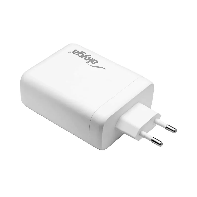 Akyga AK-CH-24 Cargador USB GaN 140 W, 3 x USB-C PD + USB-A, blanco