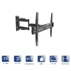 Akyga AK-MB-11 soporte de pared orientable para TV, 37-75 pulgadas, 40 kg, VESA 600x400, giro ±90°, negro
