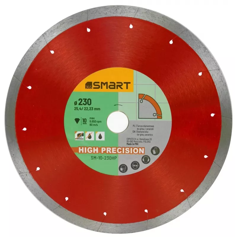 SMART365 disco de diamante de alta precisión 230x10mm