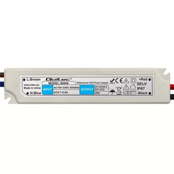 QOLTEC Fuente de alimentación conmutada LED IP67 20W 12V 1,6A estanca