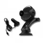 Qoltec Cargador inalámbrico para coche PRO con soporte IR 15W QC 3.0 USB Type-C negro