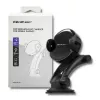 Qoltec Cargador inalámbrico para coche PRO con soporte IR 15W QC 3.0 USB Type-C negro