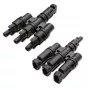 Qoltec Conector de derivación en T MC4 Set 1000V 30A
