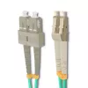 Qoltec Cable de conexión de fibra óptica LC/UPC - SC/UPC multimodo OM4 dúplex 5m