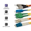 Qoltec Cable de conexión de fibra óptica LC/UPC - SC/UPC multimodo OM4 dúplex 5m