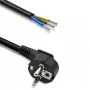 Cable de alimentación Qoltec en ángulo SCHUKO CEE 7/7 (E/F) cobre pelado estañado 3x1,50 mm² 5m negro