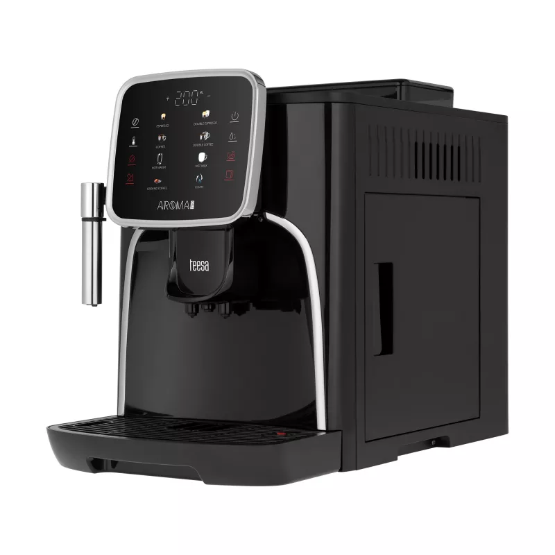 TEESA AROMA 750 cafetera automática con molinillo, 1450 W, 1,5 l, negra
