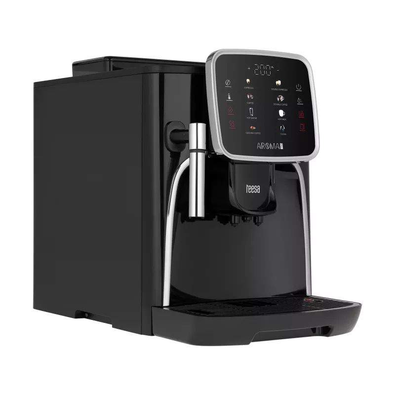 TEESA AROMA 750 cafetera automática con molinillo, 1450 W, 1,5 l, negra