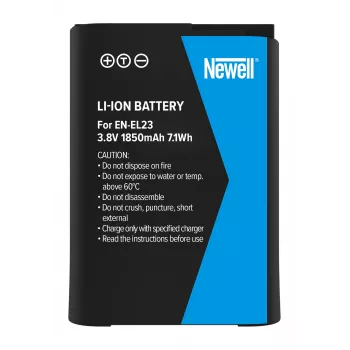 Batería de repuesto Newell para Nikon EN-EL23, 1850mAh, 7,0Wh, Li-Ion
