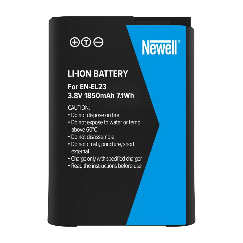 Batería de repuesto Newell para Nikon EN-EL23, 1850mAh, 7,0Wh, Li-Ion