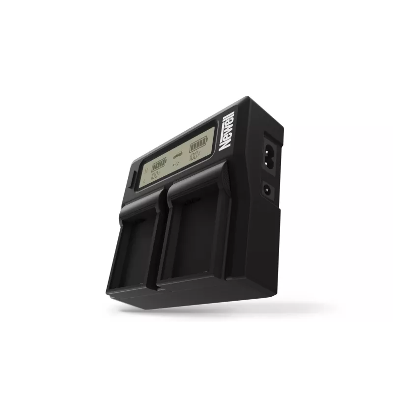 Cargador LCD de doble canal Newell para baterías NP-F, serie NP-FM para Sony