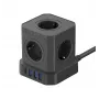 Regleta de enchufes Newell GaN Power Cube 9W1 negra