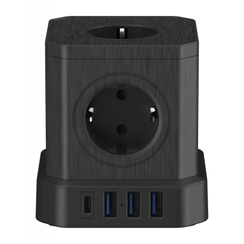 Regleta de enchufes Newell GaN Power Cube 9W1 negra