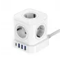Newell GaN Power Cube 9w1 regleta de enchufes con cargador USB blanco