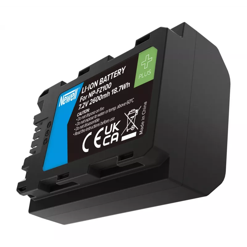 Newell Plus batería de repuesto NP-FZ100 para cámaras Sony, 2280mAh, 7,2V, Li-Ion, negro