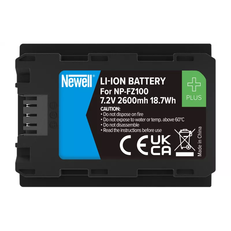 Newell Plus batería de repuesto NP-FZ100 para cámaras Sony, 2280mAh, 7,2V, Li-Ion, negro